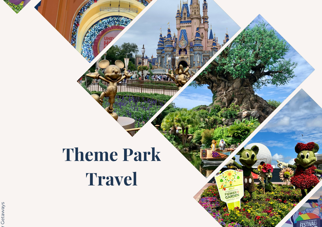 theme park travel instagram post